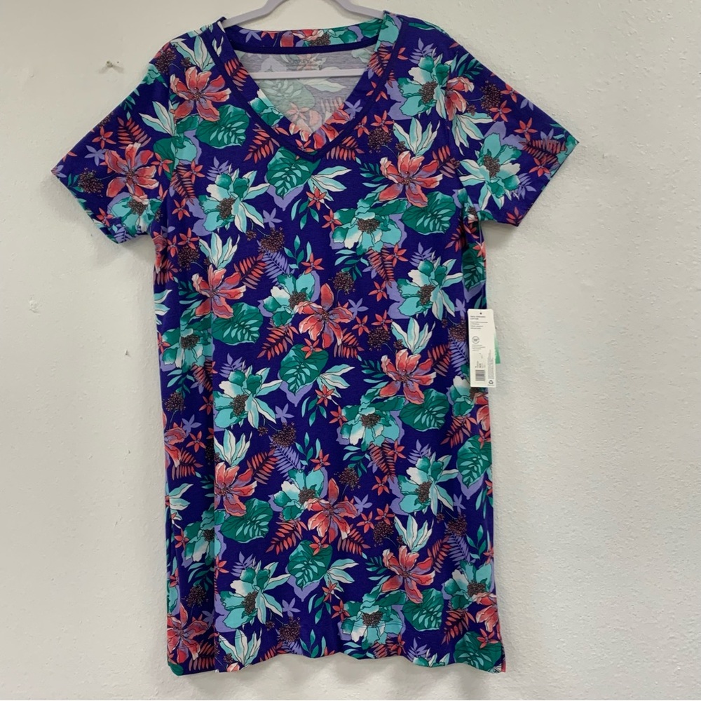 Jockey Blue and Green V-Neck Sundress